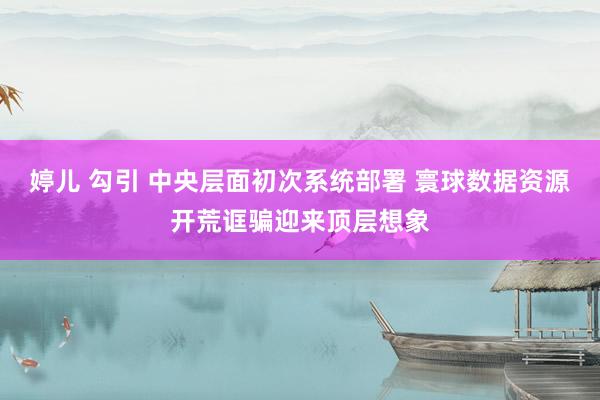 婷儿 勾引 中央层面初次系统部署 寰球数据资源开荒诓骗迎来顶层想象